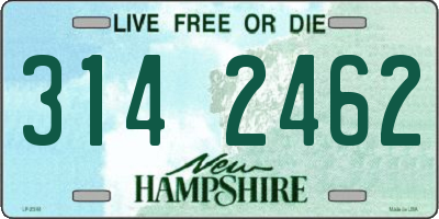 NH license plate 3142462