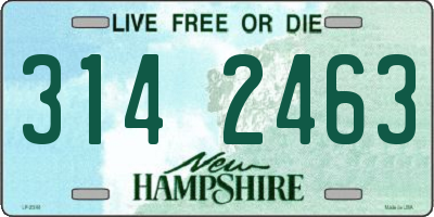 NH license plate 3142463