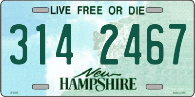 NH license plate 3142467