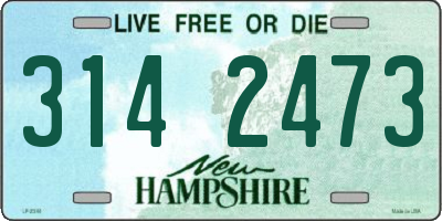 NH license plate 3142473