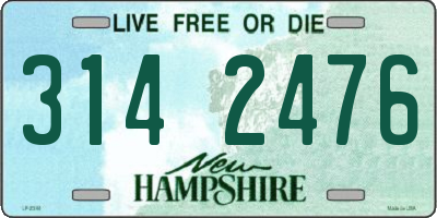 NH license plate 3142476