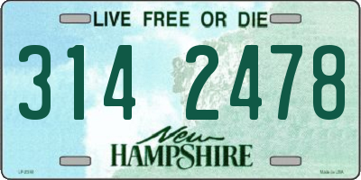 NH license plate 3142478