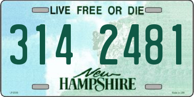 NH license plate 3142481
