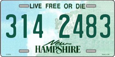 NH license plate 3142483