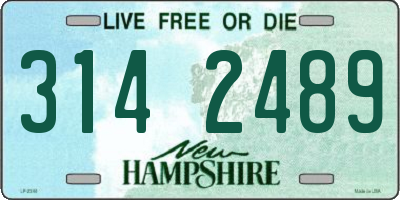 NH license plate 3142489