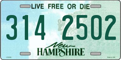 NH license plate 3142502
