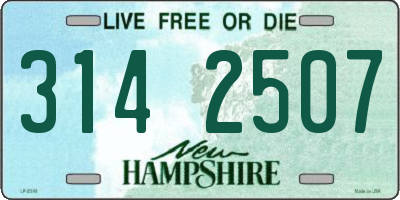 NH license plate 3142507