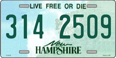 NH license plate 3142509
