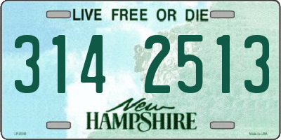 NH license plate 3142513