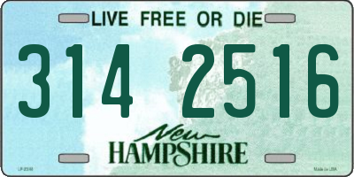 NH license plate 3142516