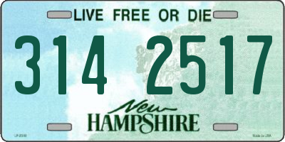 NH license plate 3142517