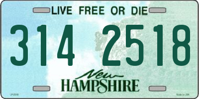 NH license plate 3142518