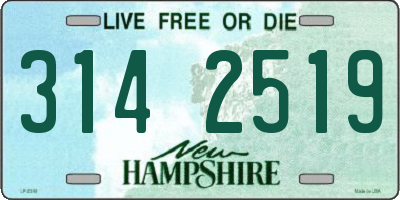 NH license plate 3142519