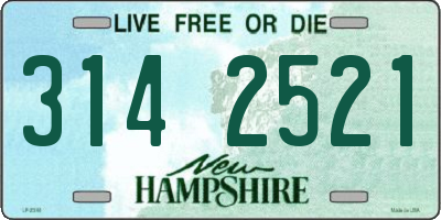 NH license plate 3142521