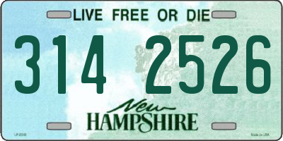 NH license plate 3142526