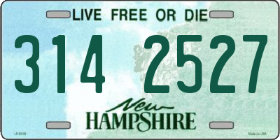 NH license plate 3142527