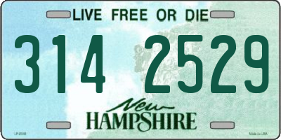 NH license plate 3142529