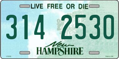NH license plate 3142530