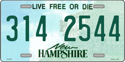 NH license plate 3142544