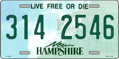 NH license plate 3142546