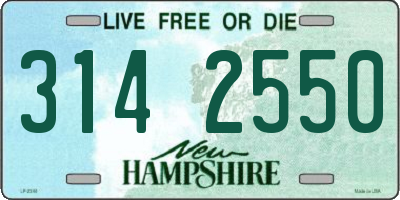 NH license plate 3142550