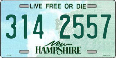 NH license plate 3142557