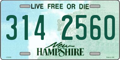 NH license plate 3142560