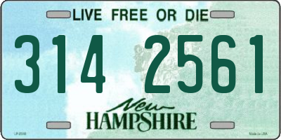 NH license plate 3142561