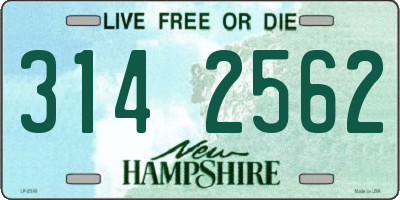 NH license plate 3142562