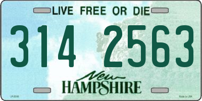 NH license plate 3142563