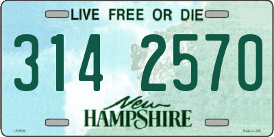 NH license plate 3142570
