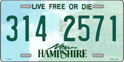 NH license plate 3142571
