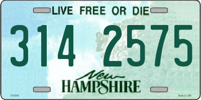 NH license plate 3142575
