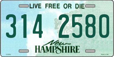 NH license plate 3142580