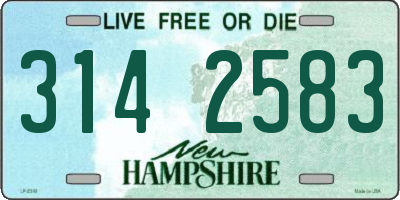 NH license plate 3142583