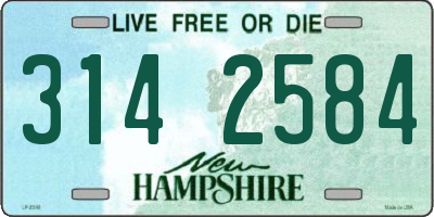 NH license plate 3142584