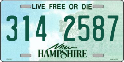 NH license plate 3142587