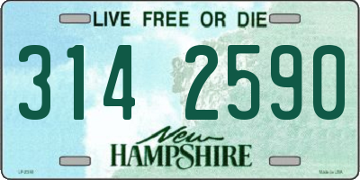 NH license plate 3142590