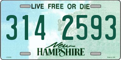 NH license plate 3142593