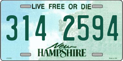 NH license plate 3142594