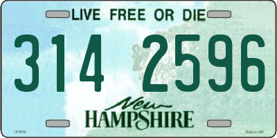 NH license plate 3142596