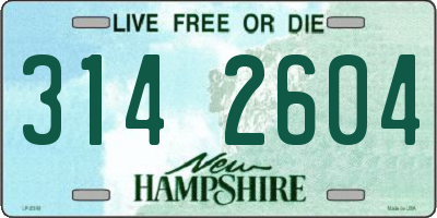 NH license plate 3142604