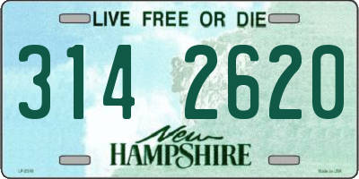 NH license plate 3142620