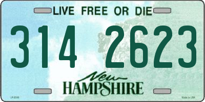 NH license plate 3142623