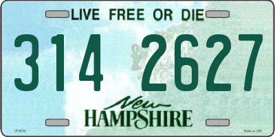 NH license plate 3142627
