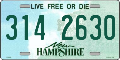 NH license plate 3142630