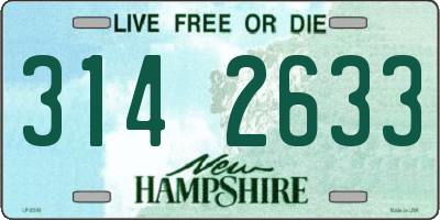 NH license plate 3142633