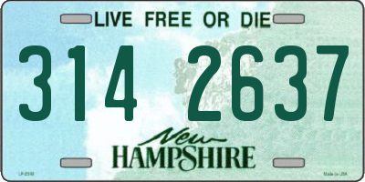 NH license plate 3142637