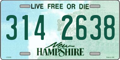 NH license plate 3142638