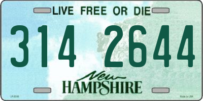 NH license plate 3142644